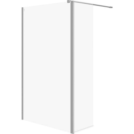 Cersanit Mille - Walk-In Duschwand, 120x200 cm, Chrom/Klarglas S601-181