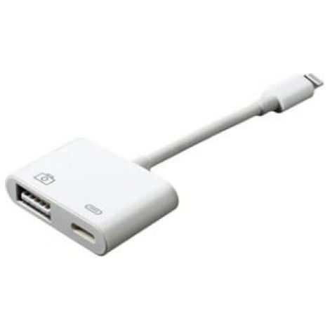 Adaptateur Lightning vers USB 3.0 pour appareil photo compatible - Blanc