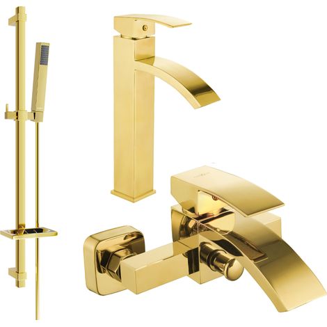 Mexen Libra DQ77 set da bagno, dorato - 745113DQ77-50 (1/4)