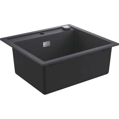 Grohe - Lavello composito K700 con scarico automatico, 56x51 cm, granito nero 31651AP0 (1/4)