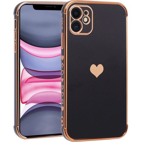 Hülle für Apple iPhone 11, Elektroherz, Schwarz (1/5)