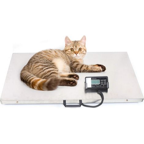 Balance vétérinaire pour chien - Balance vétérinaire en acier inoxydable - 300 kg - Balance vétérinaire polyvalente et robuste
