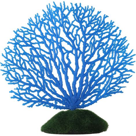 Plantes de corail artificielles en plastique, ornement sous-marin pour Aquarium, décoration bleue (1/5)