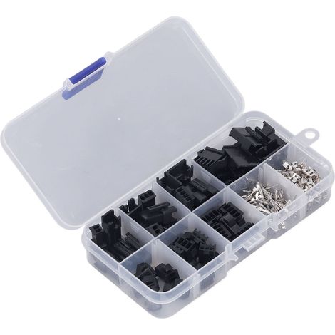 200Pcs Connecteur Électrique SM 2.54mm Mâle Femelle Boîtier Broches Embouts À Cosses Kit Assorti (1/5)