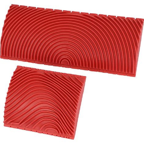 Ensemble de 2 outils de décoration à effet bois : rouleau à peinture à effet bois de 7,6 cm et 15,2 cm. (1/4)