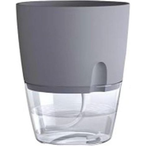 Self Watering Plant Pots for Indoor and Outdoor Garden (Grey, L) Set of 2 (1/5)