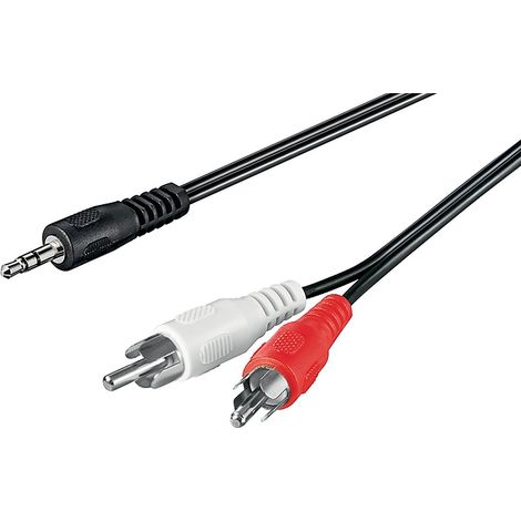 50440 Câble adaptateur Audio/Vidéo - prise stéréo 3,5 mm vers 2x prise RCA - 0,5 mètres