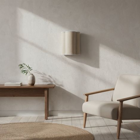 Aplique de Pared Yute Beige y Galón Blanco  Serie ACACIA (1/5)