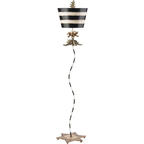 Elstead South Beach - Lampada da terra 1 luce Nero, Oro, E27 (1/4)