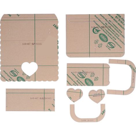 Wiederverwendbare, transparente, herzförmige Acryl-Schablonen zur Herstellung von DIY-Schultertaschen aus Leder (1/5)