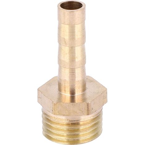 Raccord laiton à barbelure 6mm, 5 pièces, filetage mâle G1/4, connecteur de tuyau pour gaz ou liquide. (1/5)