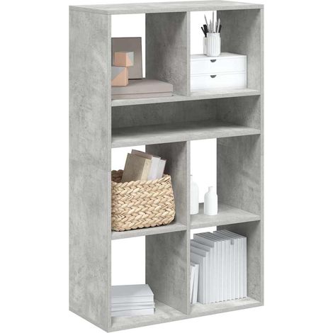 Bücherregal Betongrau 66x31x112 cm Holzwerkstoff