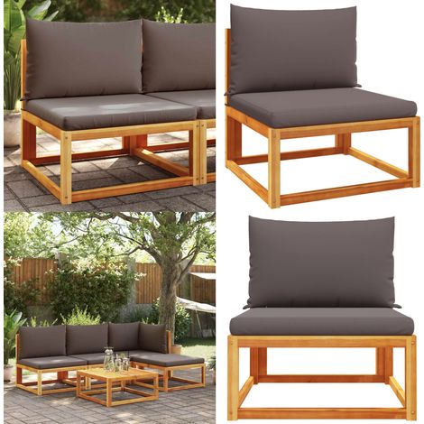 Canapé de jardin sans accoudoirs coussins bois massif d'acacia - Canapé De Jardin - Salon De Jardin - Mobilier De Jardin - Meubles De Jardin - Acacia - Home & Living (1/5)