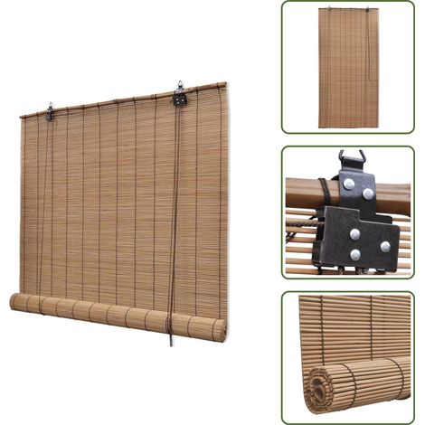 Store roulant Bambou Marron 150x220 cm - Stores Vénitiens - Stores En Bois - Décoration Intérieure - Rideaux Occultants - Intimité (1/5)