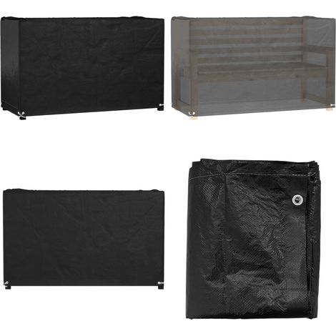 Housse de salon de jardin 8 œillets 125x55x75 cm rectangulaire - Housses De Meubles D'extérieur - Housse De Jardin - Protection Mobilier Extérieur - Housse Rotin - Housse Anti Uv - Home & Living (1/5)