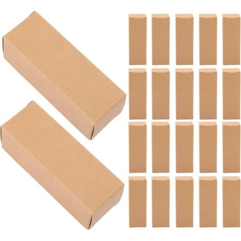 25 Pièces Boîte en Papier Marron pour Rouge à Lèvres et Huiles Essentielles, Emballage Élégant et Facile à Utiliser, Maison Magasins (1/5)