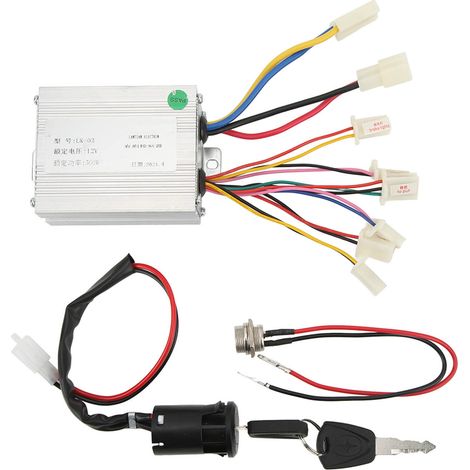 Commandeur de moteur à balais 12V 500W pour vélo électrique et moto, avec verrou et port de charge (1/5)