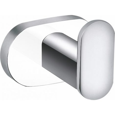 Patère simple YUKON en laiton blanc chromé 5,6 cm (1/2)