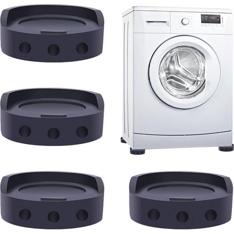 4 pièce Coussinets de pieds absorbant les chocs pour machine à laver, base de réfrigérateur, tapis antidérapants en caoutchouc, rehausseurs de meubles (1/4)