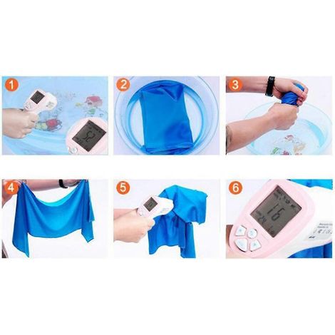 Serviette de voyage, serviette de sport, idéale pour le fitness, accessoire bleu d'extérieur. (1/5)