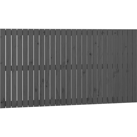Testiera letto accessorio camera da letto pensile 166 x 3 x 90 cm legno massello grigio TDL0202640
