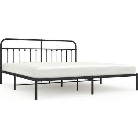 Maison Exclusive - Bettgestell mit Kopfteil Metall Schwarz 200x20