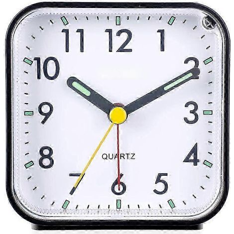 Réveil analogique silencieux, sans tic-tac, réveil en douceur, bourdonnement, volume augmentant progressivement, fonctionne sur piles, avec fonctions snooze et lumière. (1/5)
