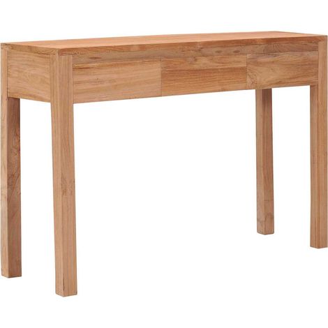 vidaXL Table console 110x35x75 cm bois de teck solide (1/5)
