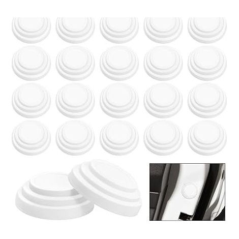 Lntyq 40 joints d'amortisseur de voiture, amortisseur de pare-chocs, amortisseur de porte de voiture, autocollants insonorisants de porte de voiture, joint d'amortisseur de porte de voiture (blanc) (1/5)