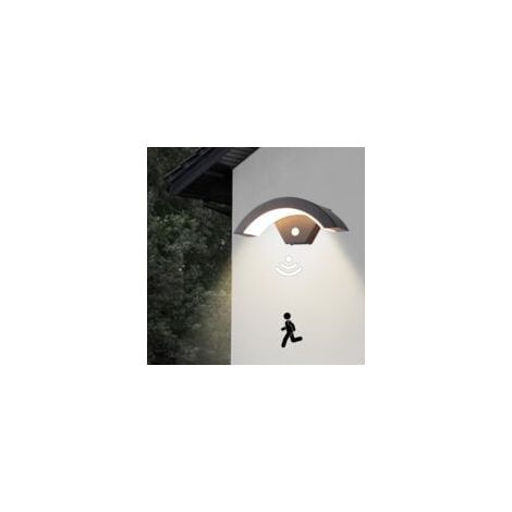 LED-Wandleuchte, 18 W, für den Innen- und Außenbereich, mit Bewegungsmelder, LED-Panel-Wandleuchte, Schutzart IP65, moderne Beleuchtung für Eingangsbereich und Garten, 3000 K (1/4)
