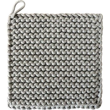 Dessous de verre en corde de coton tissée à la main, set de table carré minimaliste, résistant à la chaleur, antidérapant, réutilisable, style rustique, pour la cuisine et la salle à manger à la maiso (1/5)