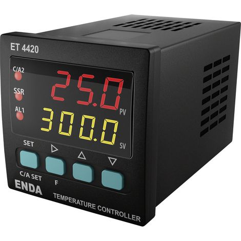 Enda ET4420-230 PID Temperaturregler Pt100, J, K, T, S, R  Relais 2 A, SSR (L x B x H) 94 x 48 x 48