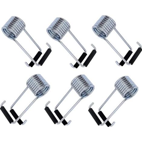 Lot de 6 ferme-porte universels à ressort, blanc
