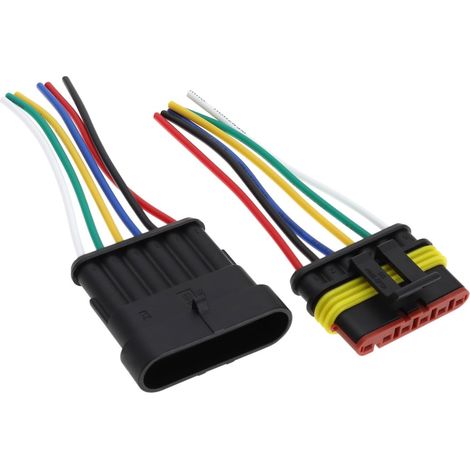 Connecteur de Fil électrique 6 Broches AWG Terminal Voiture Auto étanche Connecteur Connecteur pour Courant jusqu'à 10A Pièces de Rechange Automobile 8cm Longueur 8cm (1/5)