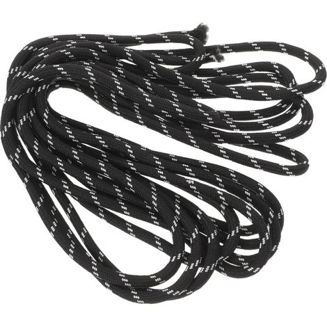 Corde Tressée en Polyester Noir 9m pour Parasol D'extérieur, Solution de Remplacement Légère et Résistante pour Parasol de Terrasse Facile à Installer (1/5)