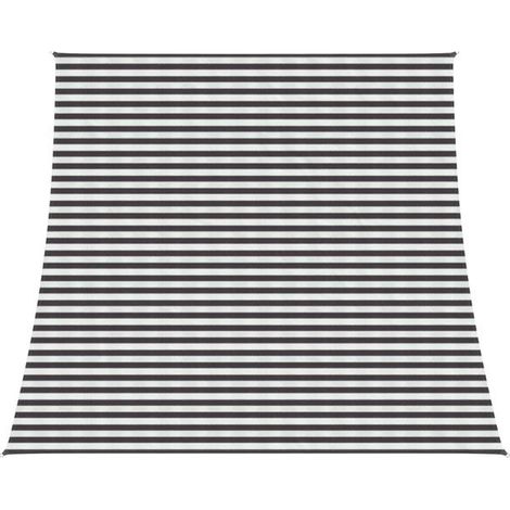 Voile d'ombrage gris anthracite et blanche 4/5 x 4 mètres en PEHD (1/5)