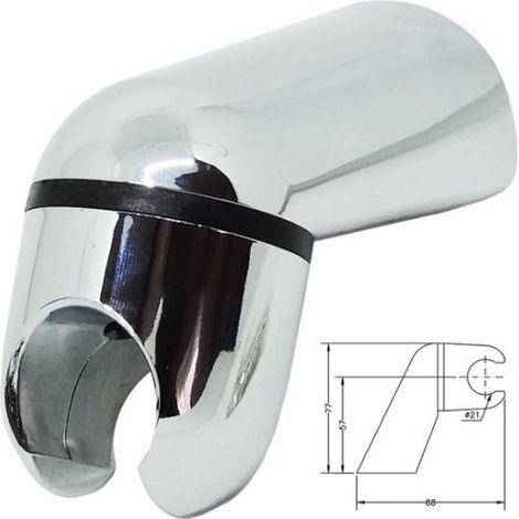 Fester und Drehbarer Duschkopfhalter aus Chrom