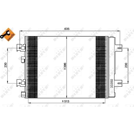 Condenseur, climatisation NRF 35947 DACIA 8200741257 8660003439 921007794R