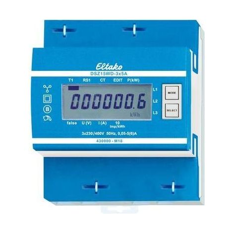 Eltako Wandler-Drehstromzähler MID DSZ15WD-3x5A (1/5)