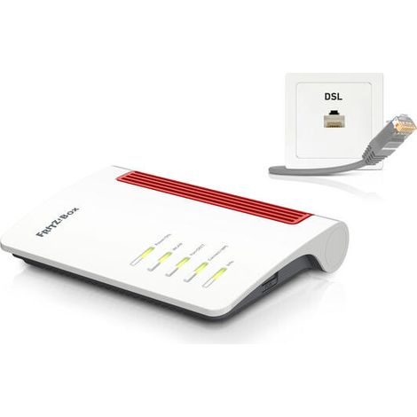 AVM FRITZBox 7530 router inalámbrico Gigabit Ethernet Doble banda (2,4 GHz / 5 GHz) 4G Negro, Rojo, Blanco (1/3)