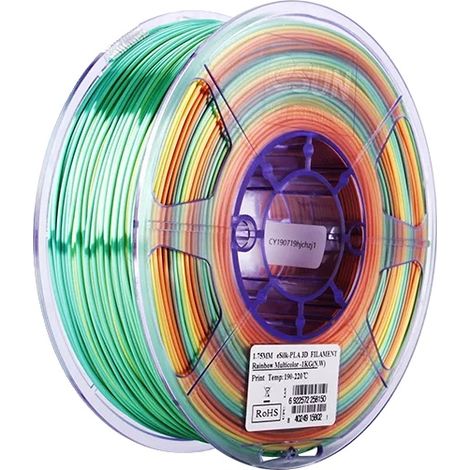 Filamento per stampante 3D, diametro 1,75 mm, PLA biodegradabile, arcobaleno (1/2)