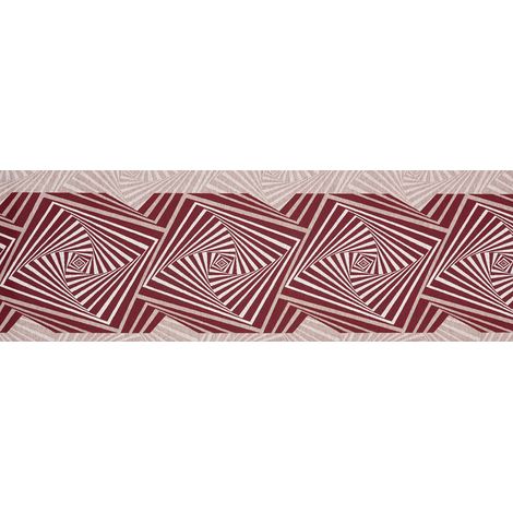 Tappeto Passatoia In Tessuto Jacquard Linea Emozioni Disegno Optical Rosso, misura57x140coloreRosso (1/4)