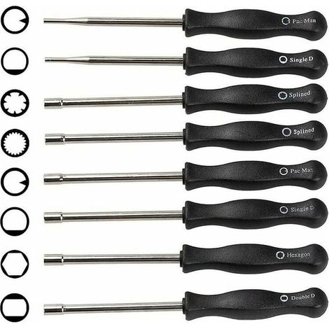 8 tournevis spécialisés pour carburateur – kit d’ajustage précis pour moteurs 2 temps, compatible avec tous les carburateurs à réglage fin