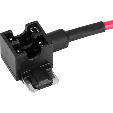 5 Pieces 12V/24V Low Profile Add-a-Circuit Fuse Holder, Car Blade Fuse Holder with 16 AWG Wire, 6 Pieces Micro Blade Fuses and Fuse Extractor (End to End Terminal) (1/4)