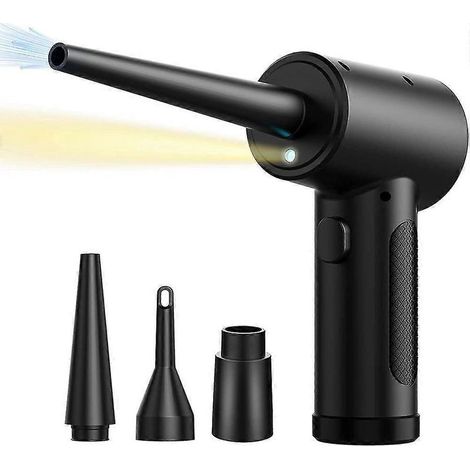 Souffleur d'air sans fil, portable et multifonctionnel, remplace les aérosols d'air comprimé, puissant (51 000 tr/min), idéal pour ordinateur et ordinateur portable. (1/4)