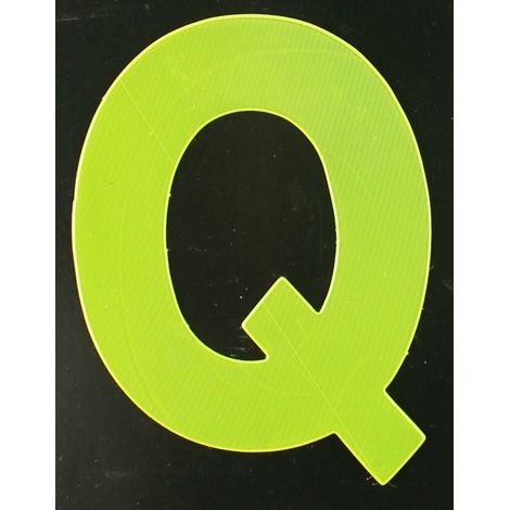 Conacord Reflektierender Klebebuchstabe Q gelb Q Klebebuchstaben & Zahlen (1/2)