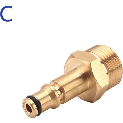 Hier ist ein Vorschlag für einen Produkttitel auf Französisch, optimiert für ManoMano SEO: Set mit 4 Hochdruck-Schlauchanschlussadaptern, Reinigungszubehör für Autowäsche, Garten, Bewässerung - C (124