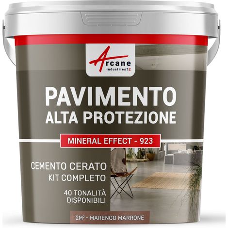 Microcemento per pavimenti interni: alta protezione - 2 m² (in 2 strati) Marrone Marengo - ARCANE INDUSTRIES (1/5)