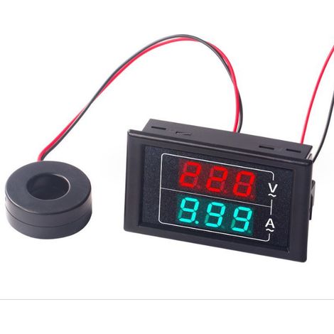 Voltmeter and amperemeter D85-5035VA, affichage numérique, double affichage, 220 V/380 V, triphasé 60-500 V CA, 100 A