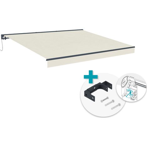 Toldo motorizado semicofre FAZZIO 4x3m beige con fijación al techo (1/5)
